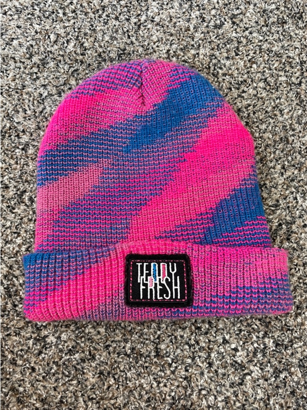 Teddy Fresh Pink & Blue Kids Knit Beanie